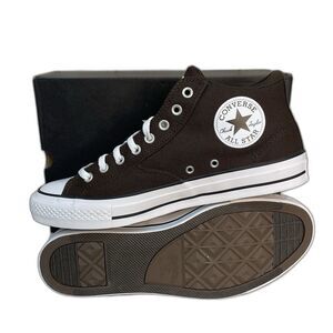 Converse CTAS Malden Street Mid Top Men 10 Canvas Shoes A11708F Grind Coffee